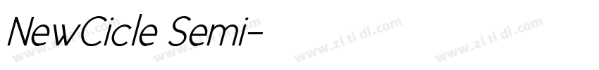 NewCicle Semi字体转换
